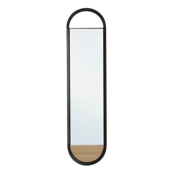 Specchio Acciaio Nero Moderno da Parete 30x120 cm - LUCIA