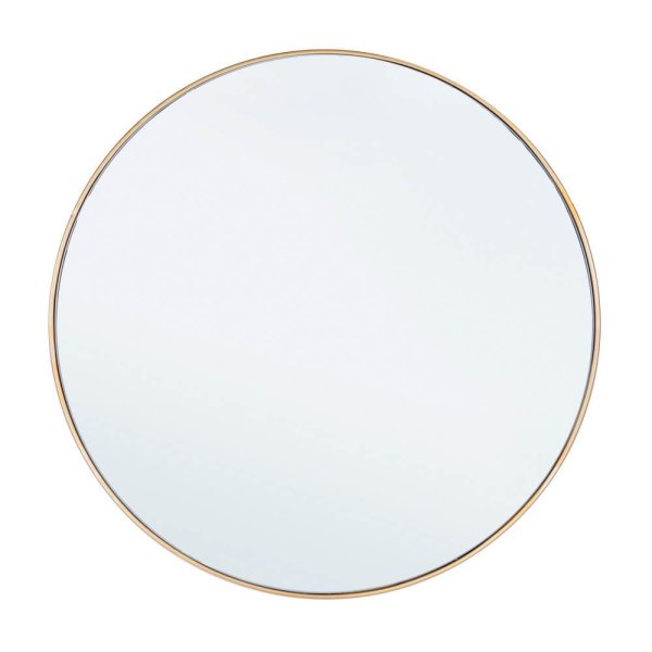 Specchio rotondo con cornice (2 Pezzi) - MITCHELL - Oro, D60