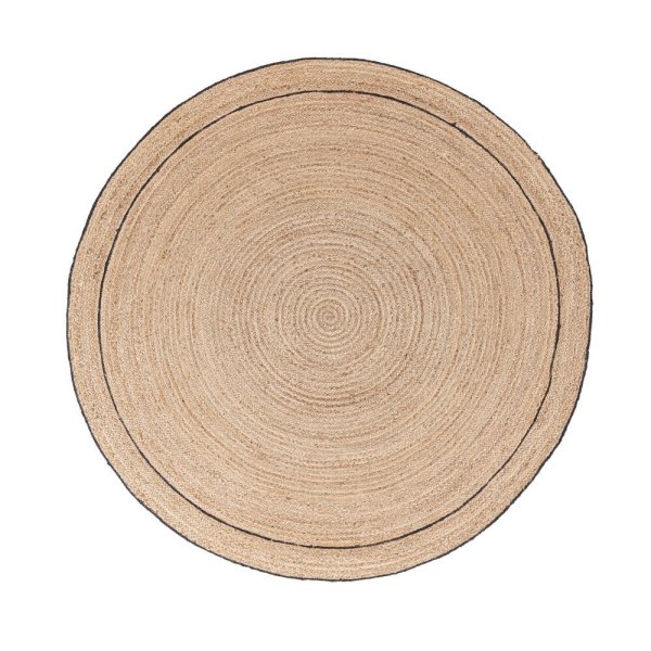 Tappeto Naturale in iuta D180 (2 Pezzi) - ANDERSON - Nero