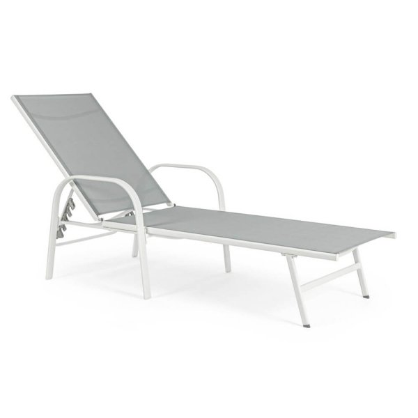 Lettino da Giardino con Braccioli - STEADFAST - Grigio