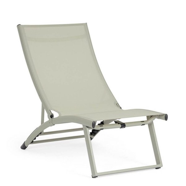 Set 2 Poltrone Lounge Alluminio Beige da Esterno - TAY
