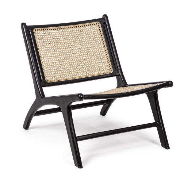 Poltrona in Teak Nero Stile Moderno da Interno - MAXIMUS