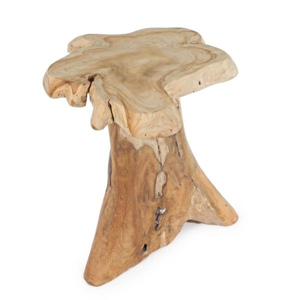 Alternative view of Tavolino in Teak Marrone Rustico da Interno 40x40 cm - ATLAS