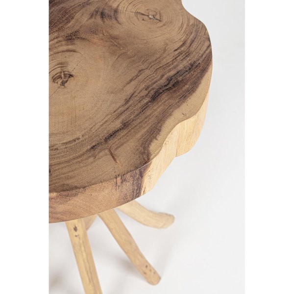 Alternative view of Tavolino in Teak Marrone Rustico da Interno 35 cm - KAI
