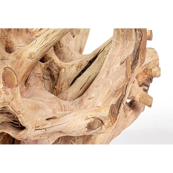 Alternative view of Tavolino Teak Marrone Rustico da Interno Ø80 cm - XANDER
