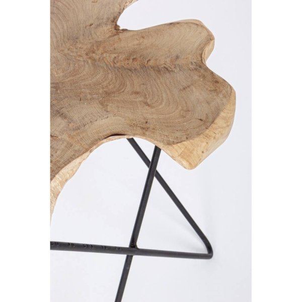 Alternative view of Tavolino in Teak Nero Industriale da Interno - APOLLO
