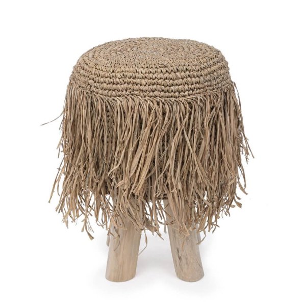 Alternative view of Sgabello in Teak Marrone Boho da Interno H45 cm - FINN