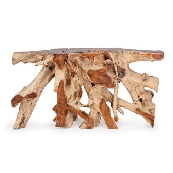 Alternative view of Consolle in Radice di Teak Marrone Rustica da Interno - ROSE