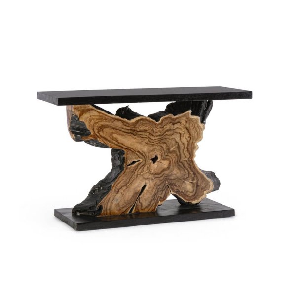 Consolle Teak Marrone Rustica da Interno 120x40 cm - MIA
