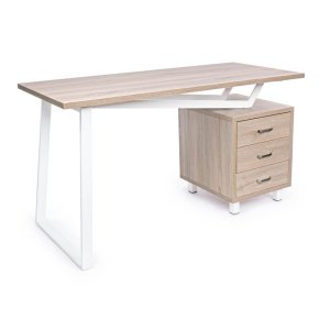 Scrivania Legno Bianco Moderna da Interno con Cassetti - INFINITY