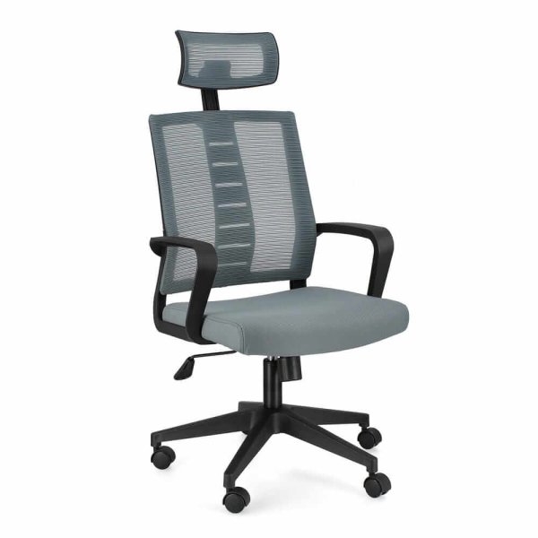 Poltrona ufficio con braccioli grigio scuro - EMPIRE - Grigio scuro