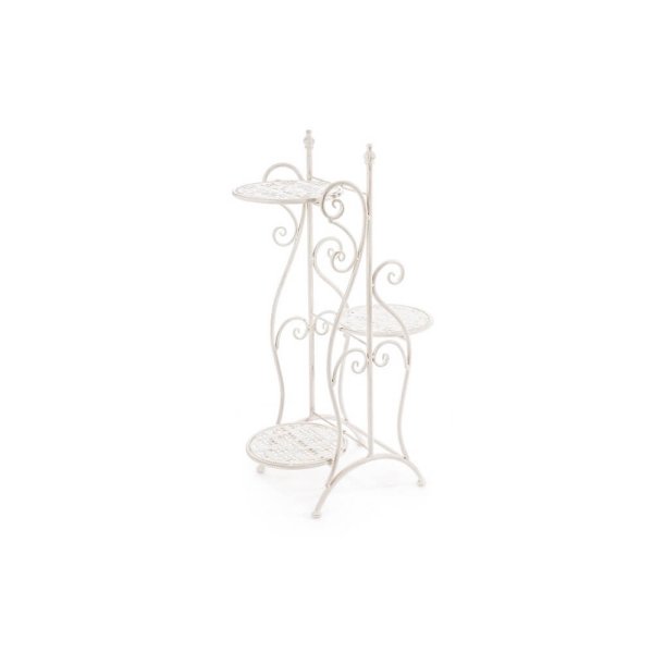 Set 3 Porta Fiori Acciaio Bianco Shabby da Interno H80 - IRENE