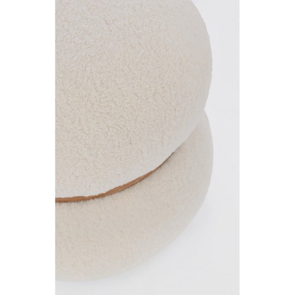 Alternative view of Pouf in Tessuto Bianco Moderno da Interno - RYAN