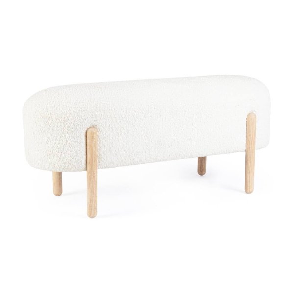 Panca stile scandinavo effetto bouclè - SIENNA