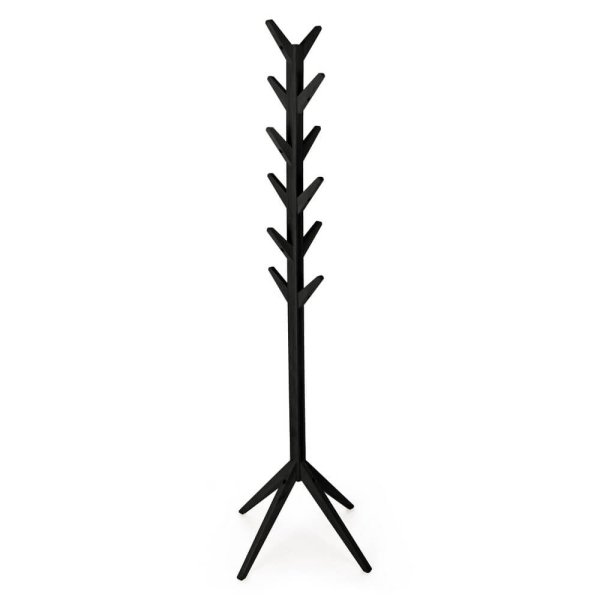 Appendiabiti Slim Legno Nero Moderno da Interno - ORIZZONTE