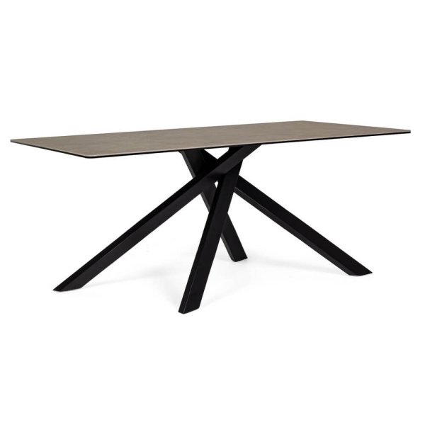 Tavolo Ceramica Nero Moderno da Interno 180x90 cm - KATE
