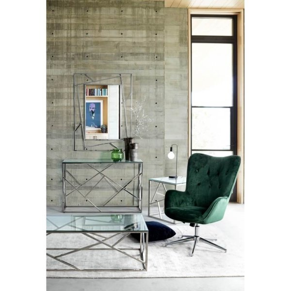 Alternative view of Specchio Rettangolare Acciaio Trasparente Moderno da Parete 120x90 - GAVIN