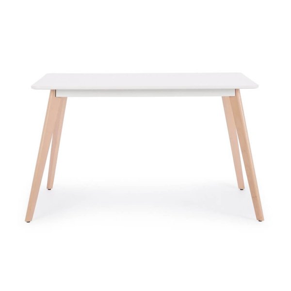 Alternative view of Tavolo Legno Bianco Scandinavo da Interno 120x80 - AURORA