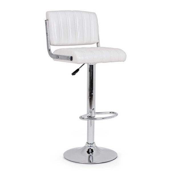 Set 2 Sgabelli Bar Ecopelle Nero Moderni da Interno - OWEN