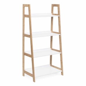 Libreria Legno Marrone Moderna da Interno 4 Piani - HUDSON