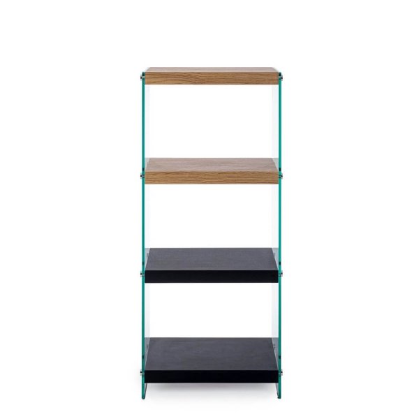 Alternative view of Libreria 4 Piani Legno Nero Moderna da Interno - SARA