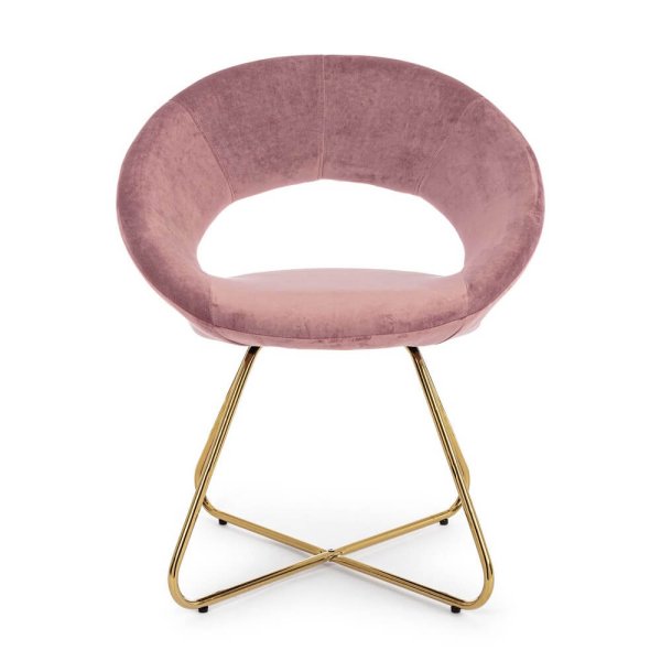Alternative view of Set 2 Poltrone Velluto Rosa Moderno da Interno - ANGELINA