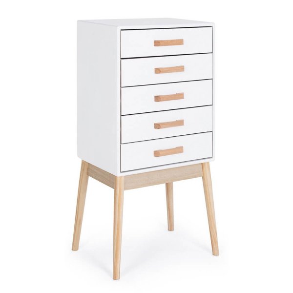 Cassettiera Legno Bianco Moderna da Interno - EXCEPTIONAL