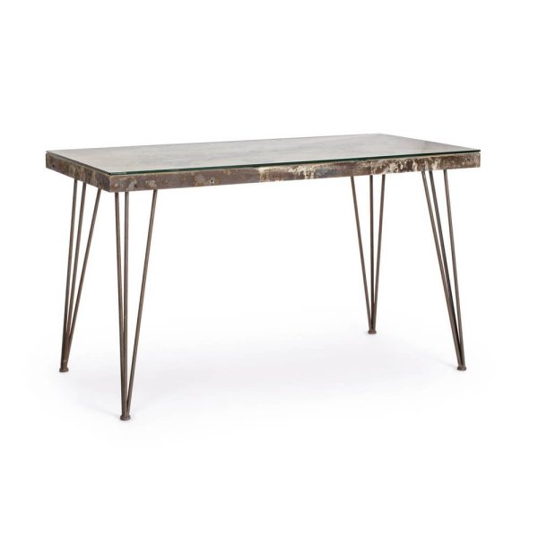 Scrivania Legno Nero Industriale da Interno 130x65 - RYDER