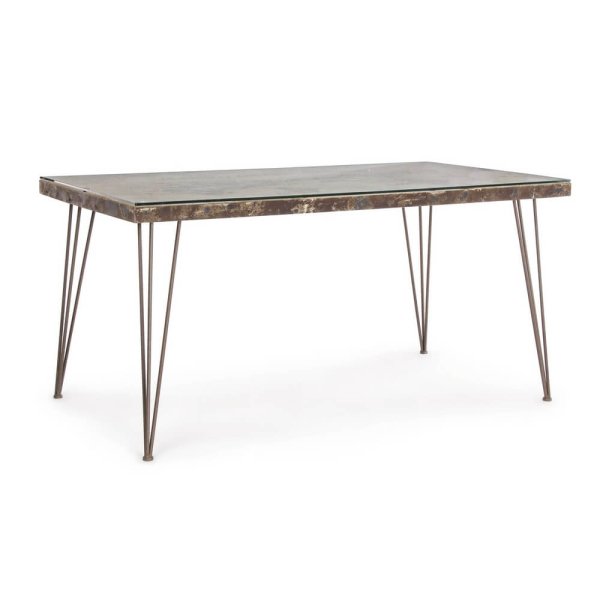 Tavolo Legno Grigio Industriale da Interno 160x90 - RYDER