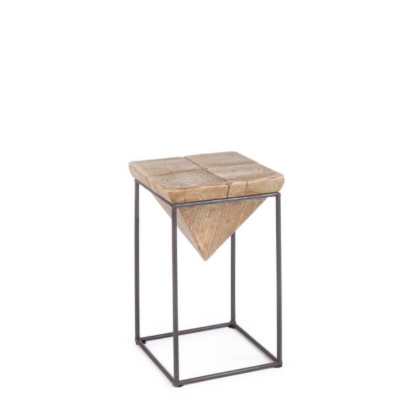 Sgabello Legno Marrone Industriale H46 da Interno - SAMUEL