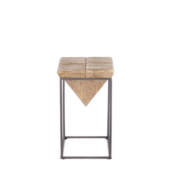 Alternative view of Sgabello Legno Marrone Industriale H46 da Interno - SAMUEL
