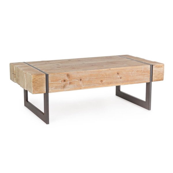 Tavolino Legno Marrone Industriale da Interno 120x60 - THEO