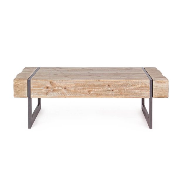 Alternative view of Tavolino Legno Marrone Industriale da Interno 120x60 - THEO