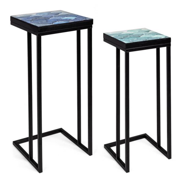 Tavolini Nero Stile Moderno da Interno - DECLAN