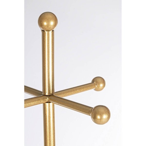 Alternative view of Set 2 Appendiabiti Marmo Oro Moderno H175 cm - PARADISO