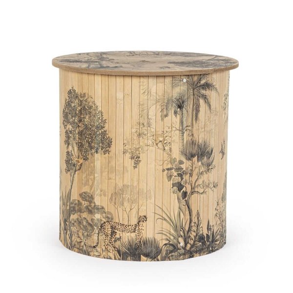 Tavolino Legno Naturale Boho da Interno Ø40 cm - NIPPON BAMBOO