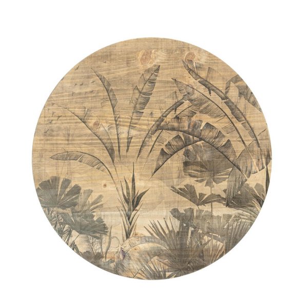 Alternative view of Tavolino Legno Bamboo Marrone Boho da Interno Ø58 H40 - STARDUST