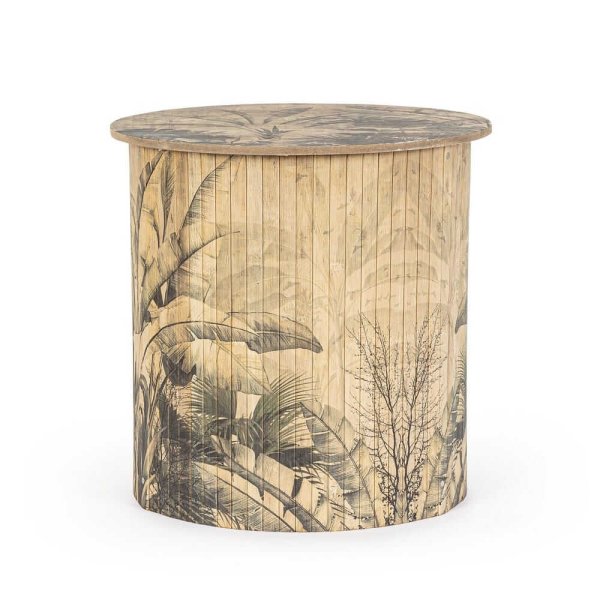 Tavolino Legno Naturale Boho da Interno Ø40 cm - NIPPON BAMBOO