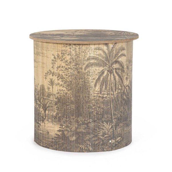 Tavolino Legno Tortora Stile Esotico da Interno Ø40 cm - NIPPON BAMBOO