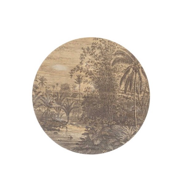 Alternative view of Tavolino Legno Tortora Stile Esotico da Interno Ø40 cm - NIPPON BAMBOO