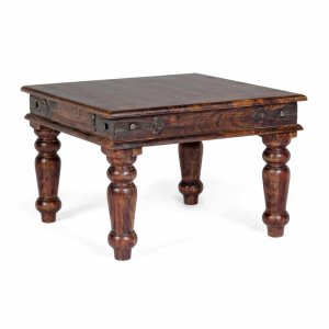 Tavolino Legno Marrone Rustico da Interno 60x60 - MUMBAI