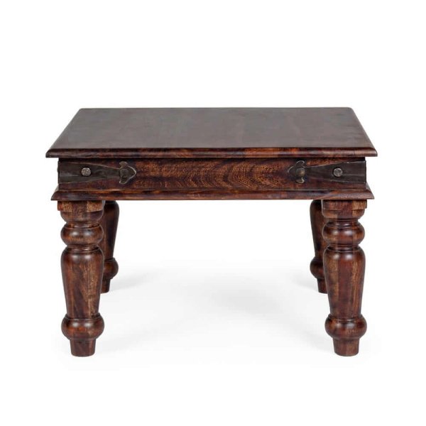 Alternative view of Tavolino Legno Marrone Rustico da Interno 60x60 - MUMBAI
