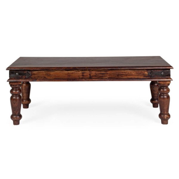 Alternative view of Tavolino Legno Marrone Rustico da Interno 110x60 - OASIS