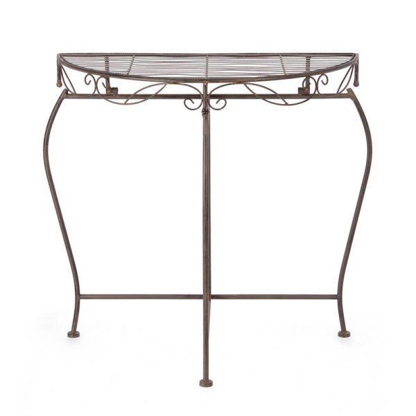 Alternative view of Set 2 Consolle Acciaio Marrone Stile Industriale da Interno - EMMA