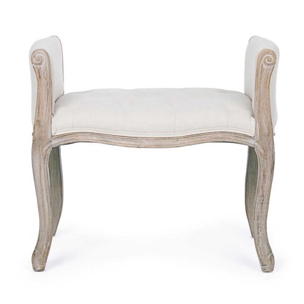 Alternative view of Set 2 Panche Legno Bianco Stile Rustico da Interno - GRETA