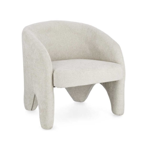 Poltrona in tessuto di design - AKIRA - Bianco