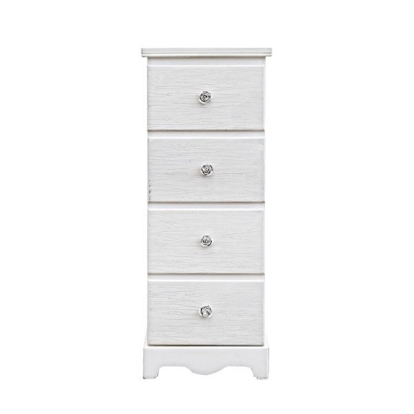 Alternative view of Cassettiera 4 Cassetti Legno Bianco Rustica da Interno - BLAINE