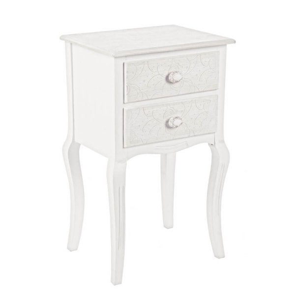 Cassettiera Legno Bianco Stile Classico da Interno - CLARA