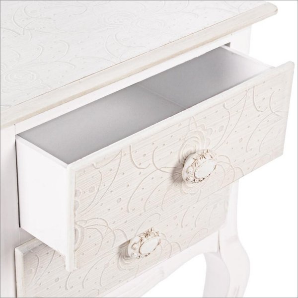Alternative view of Cassettiera Legno Bianco Stile Classico da Interno - CLARA