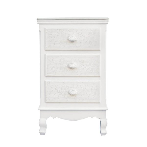 Alternative view of Cassettiera Legno Bianco Shabby da Interno - CLARA
